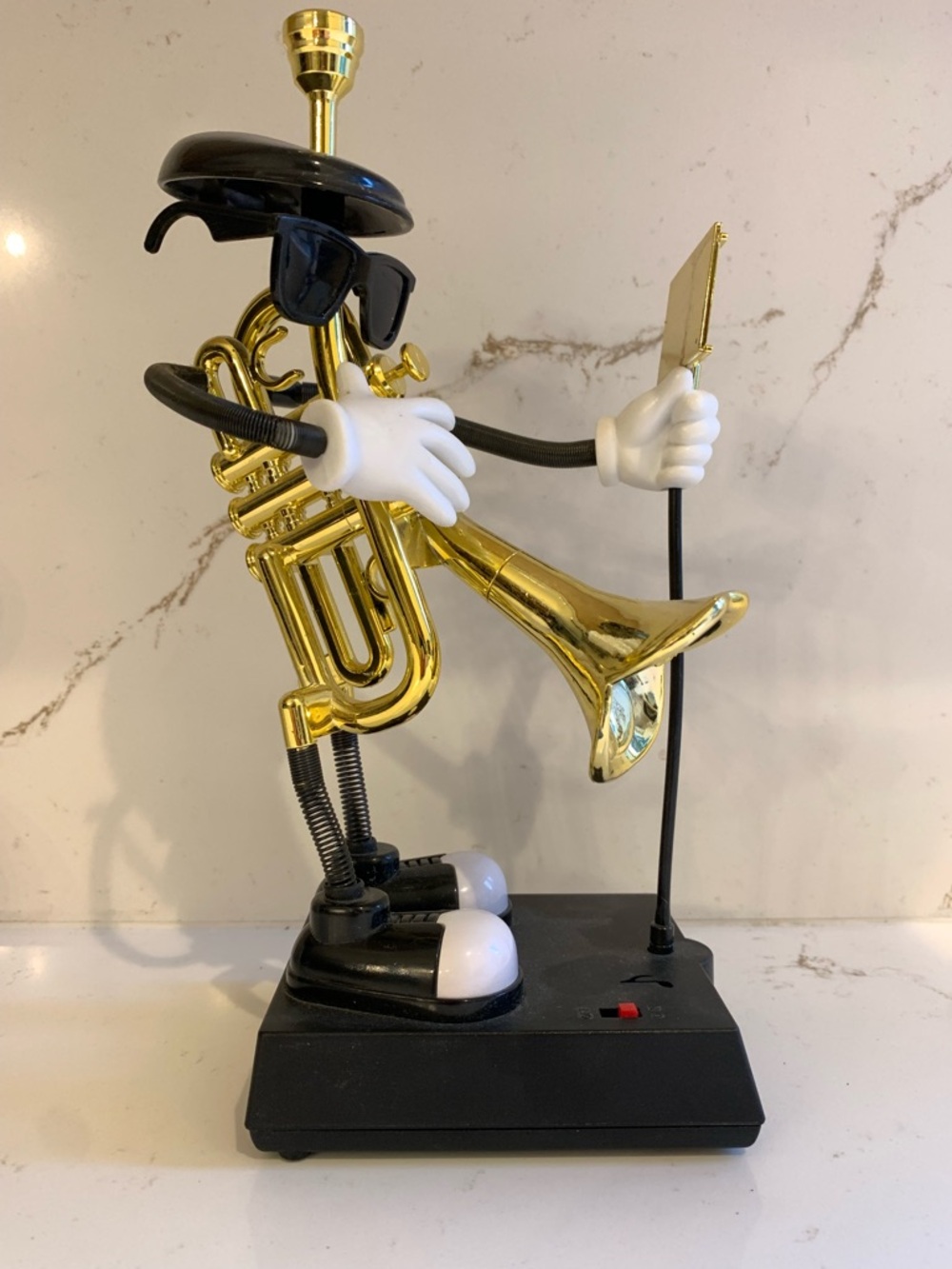 Vintage Dancing Trumpet Rock N Motion Instruments With Box (works)